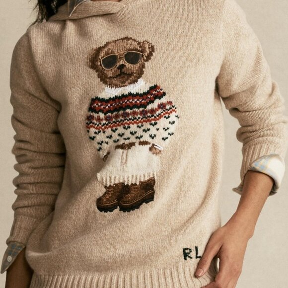 Polo by Ralph Lauren Tan Sweater with Bear Design - Picture 11 of 11